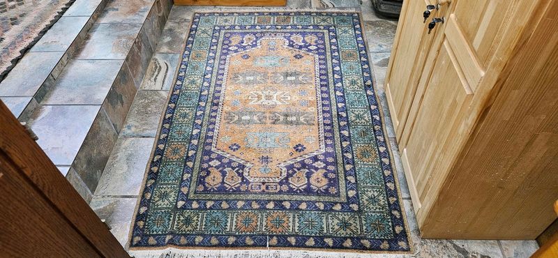 Persian Rug - Turquoise and Peach
