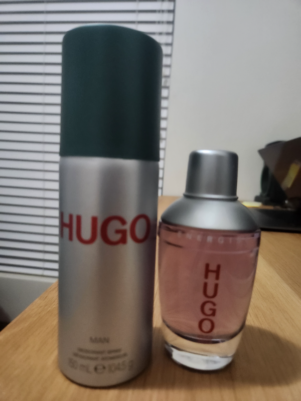 Gents Hugo Boss Perfume Set, Energise 75ML &amp; 150ML Hugo Deodarant Spray