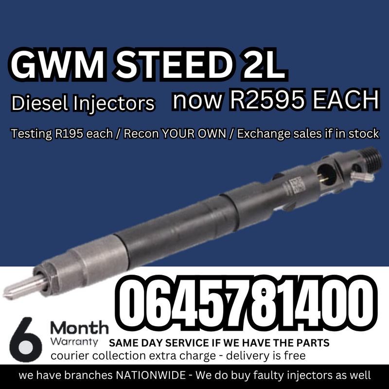 GWM Steed 2L diesel injectors