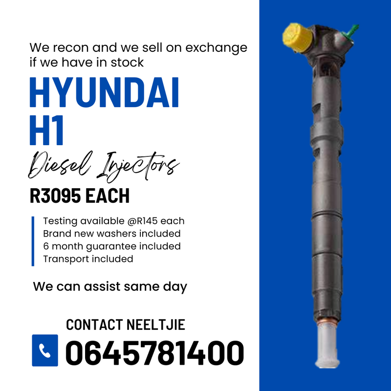 Hyundai H1 diesel injectors for sale