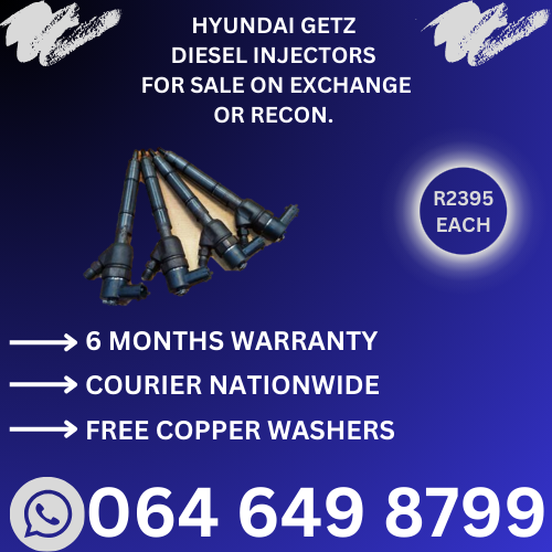 Hyundai Getz diesel injectors for sale on exchange 6 months warranty