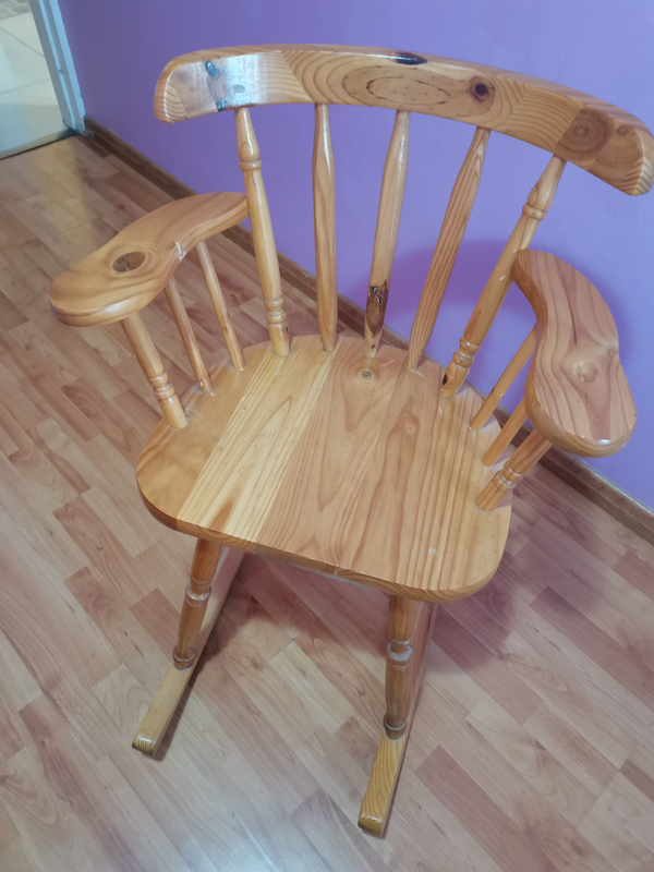 Pinewood rocking chair