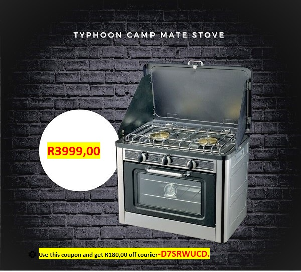 Perfect for Camping and informal Settlements/Granny Flats. THE TYPHOON GAS CAMPING STOVE.