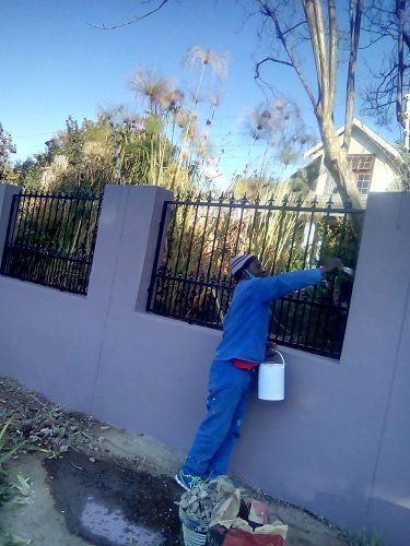 I do building, plastering, waterproofing, pavement, tiles, painting, and welding