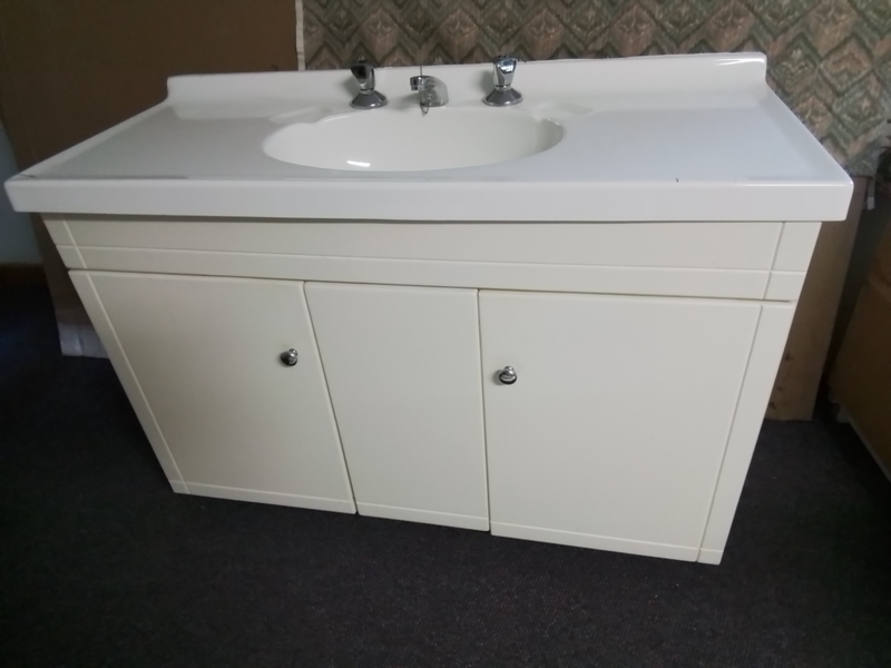 Bathroom Vanity (Cupboard) with taps . size 52X121 Good Condition - R950