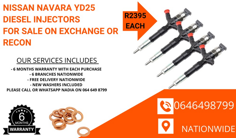 Nissan Navara YD25 diesel injectors for sale