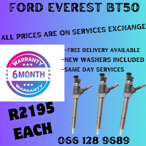 FORD EVEREST BT50 DIESEL INJECTORS FOR SALE ON EXCHANGE OR TO RECON YOUR OWN