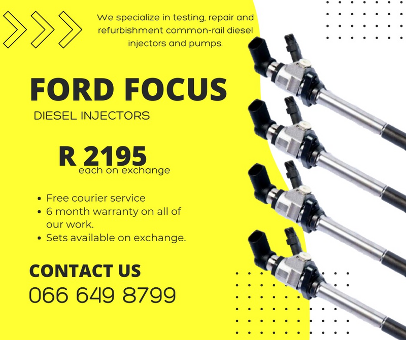 Ford Focus diesel injectors for sale - we sell on exchange or recon your own