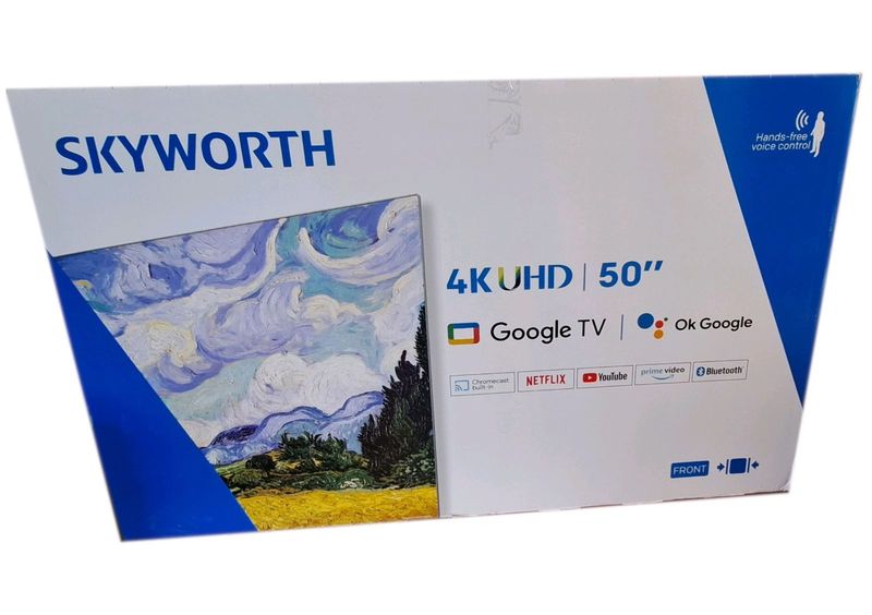 B r a n d n e w skyworth 50 inch 4k uhd google t v s e a l e d b o x