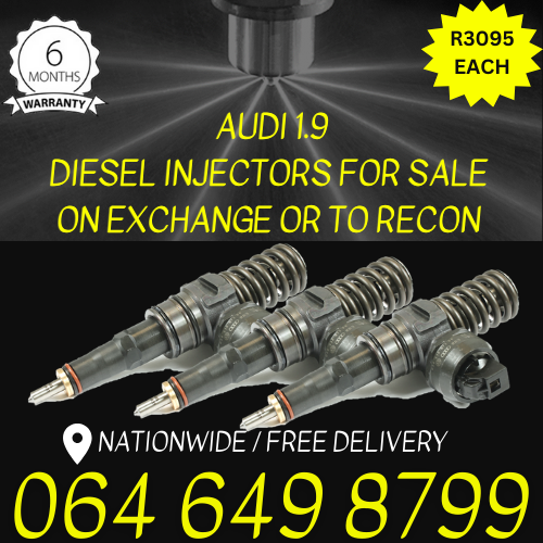 AUDI 1.9 DIESEL INJECTORS FOR SALE ON EXCHANGE WITH 6 MONTHS WARRANTY