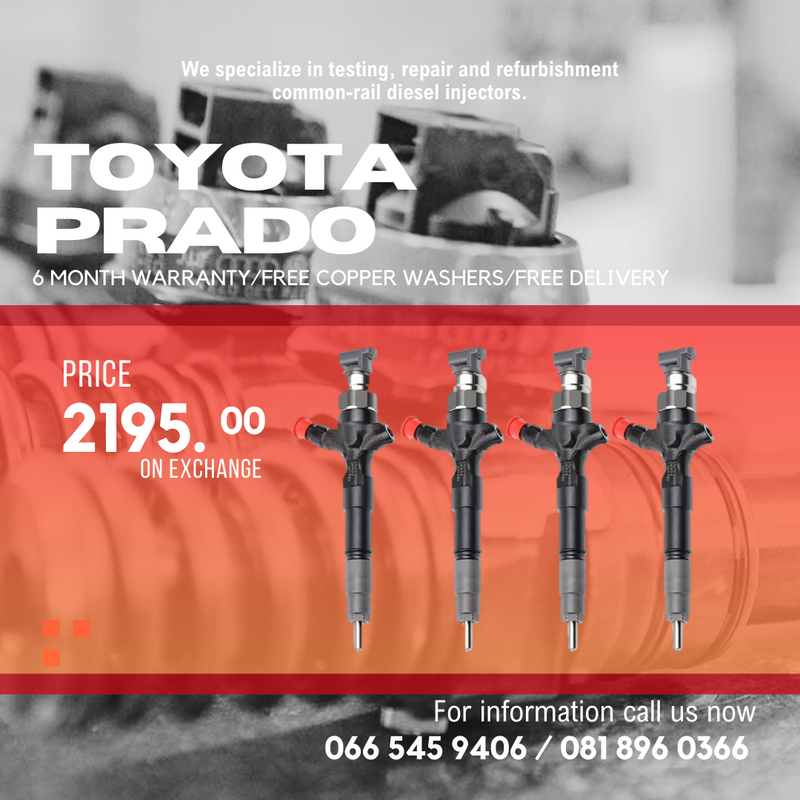 TOYOTA PRADO DIESEL INJECTORS FOR SALE ON EXCHANGE