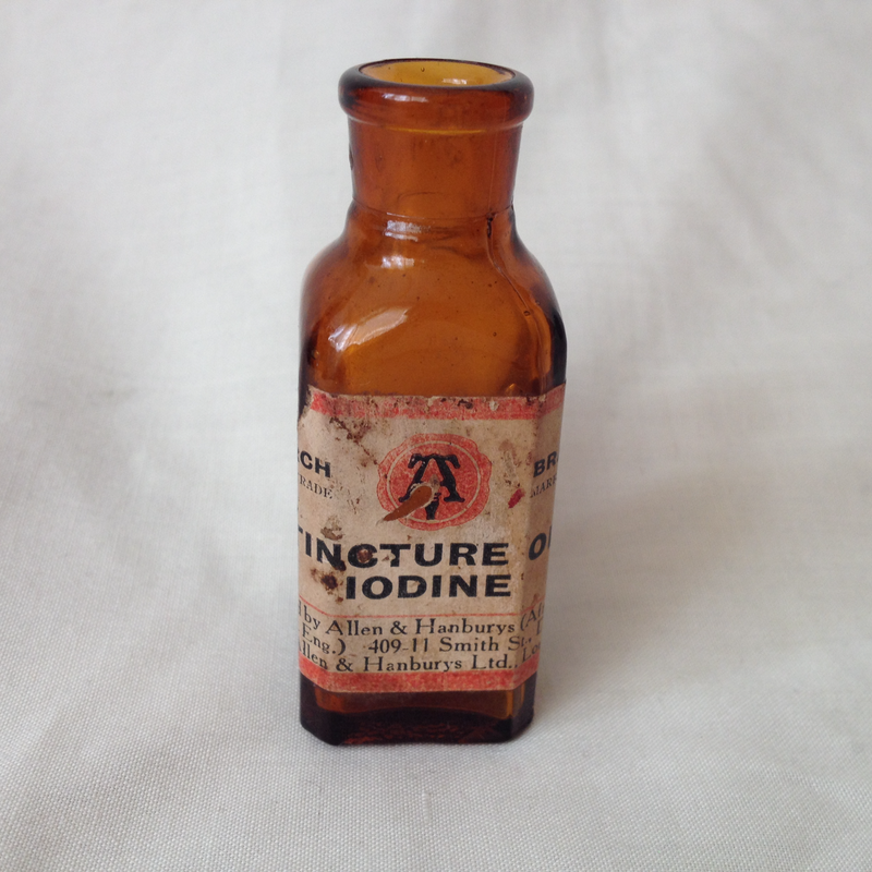 Antique Torch Brand Tincture of Iodine Bottle - (Ref. G331) - Price R100
