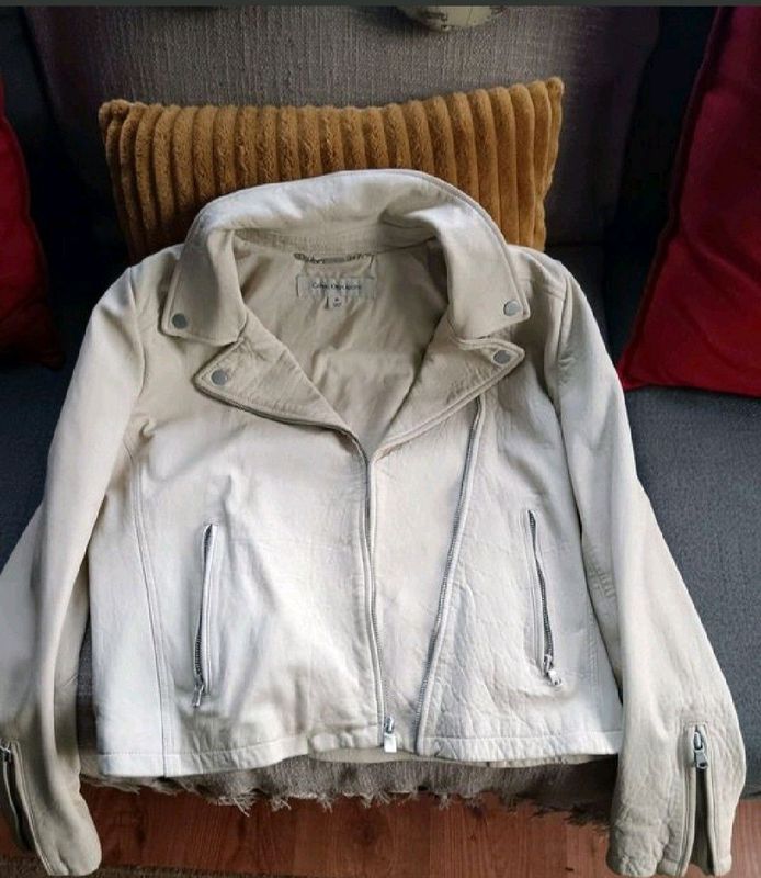 Calvin Klien genuine female leather jacket