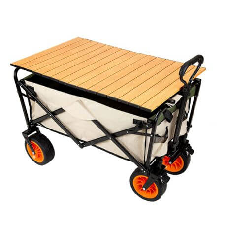Outdoor Large Capacity Folding Wagon Truck Trolley with Tabletop