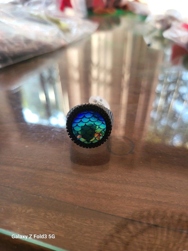 Aquaman blue scales cosplay ring