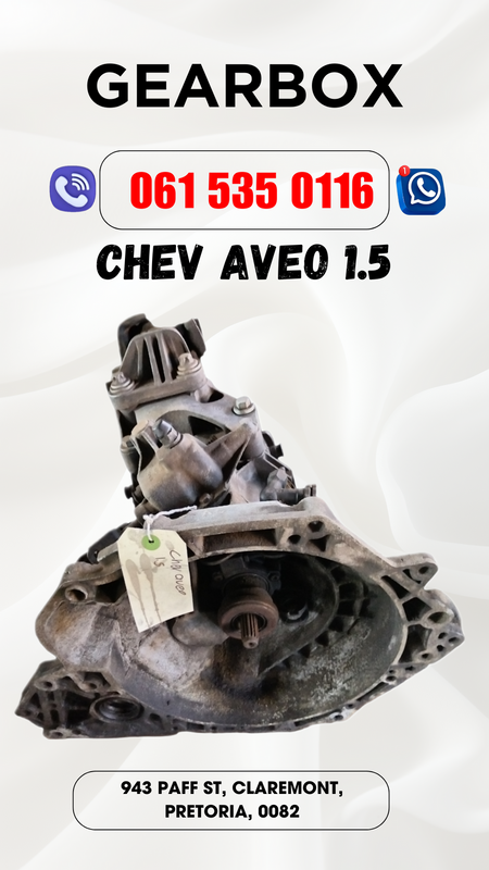 Chev Aveo 1.5 gearbox R4500 Call me or WhatsApp me 0615350116