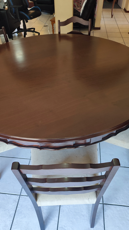 Solid Imbuia Dining Table &amp; 6 Chairs