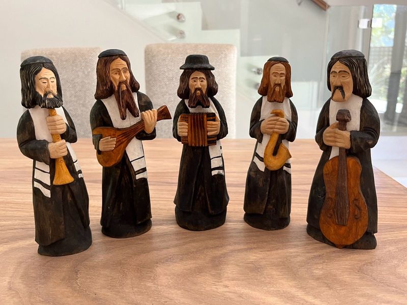 Traditional Jewish Instrumental Figurine Group