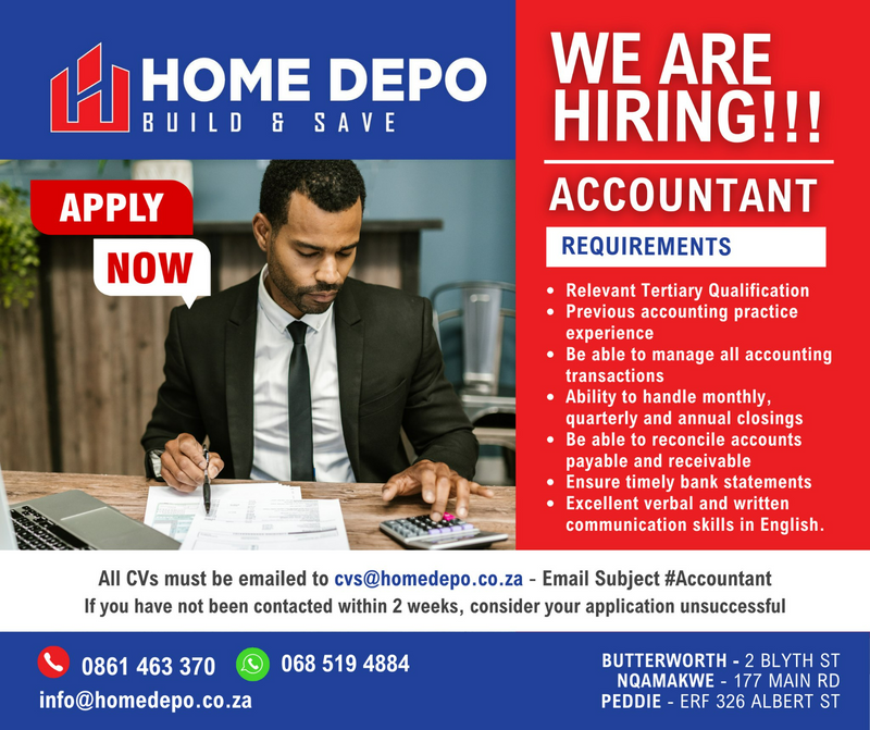 Accountant - Ad posted by Home Depo