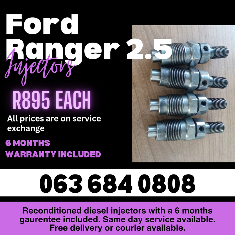 FORD RANGER 2.5 DIESEL INJECTORS FOR SALE WITH WARRANTY