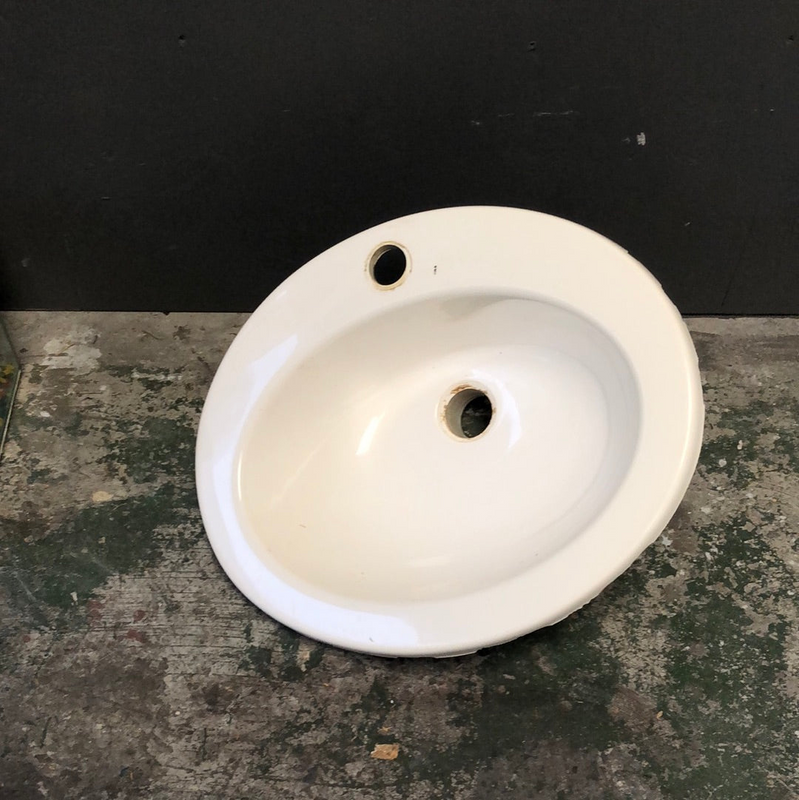 White Oval Sink