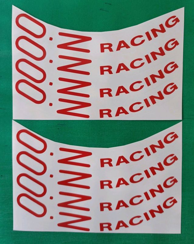 Set off 8 OZ Racing rim / mag decals stickers / vinyl graphics