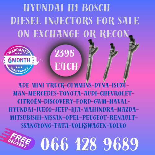 HYUNDAI H1 BOSCH DIESEL INJECTORS FOR SALE ON EXCHANGE WITH FREE COPPER WASHERS
