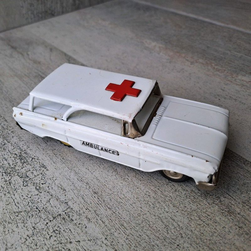 Rare vintage tin toy ambulance