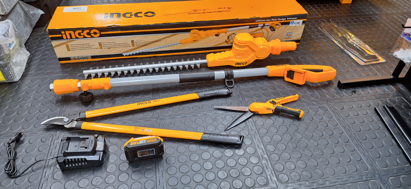 Ingco Cordless Pole Hedge Trimmer Kit