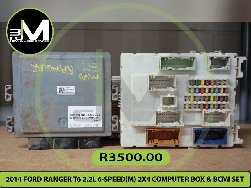 2014 FORD RANGER T6 2.2L 6 SPEED(M) 2X4 COMPUTER BOX &amp; BCMI SET R 3500 MV0717