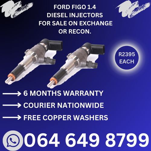 FORD FIGO DIESEL INJECTORS FOR SALE - WE SELL ON EXCHANGE OR RECON