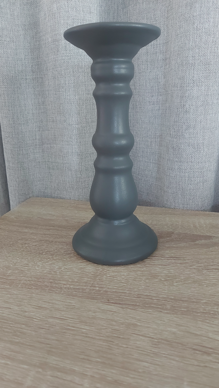 Large Grey Ceramic Candle Stand