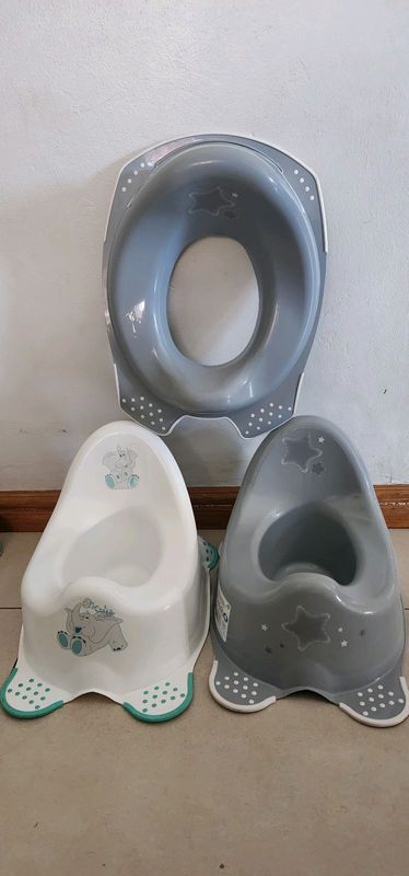 Toddler POTTIES/SEAT all with Rubber Grips - As New!
