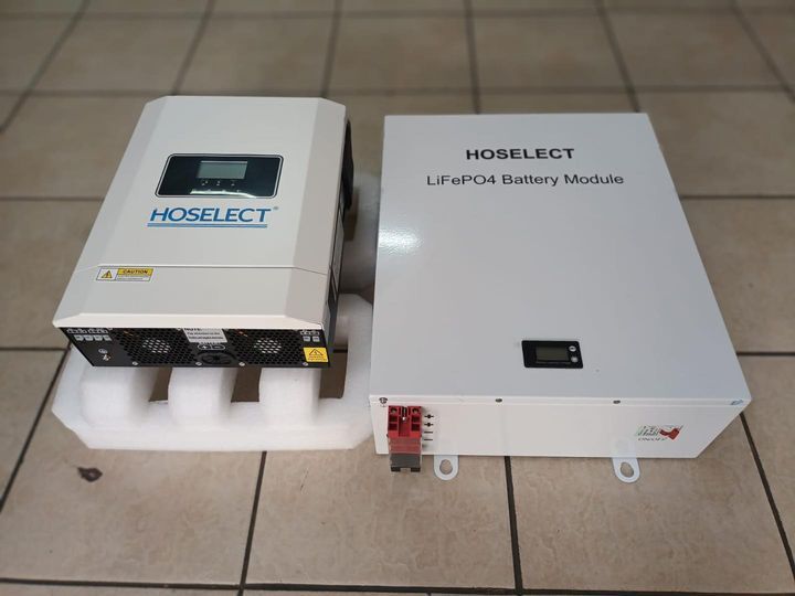 C o m b o d e a l : hoselect 3kw 24v inverter p l u s hoselect 24v lithium battery ( wall mount)....