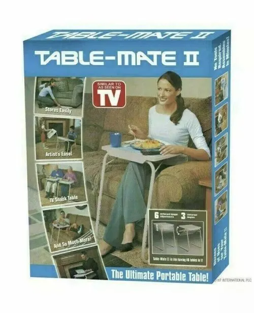 Brand New! Portable Mate ll Adjustable Folding Table Tv Dinner Laptop Tray Desk Sofa Bed