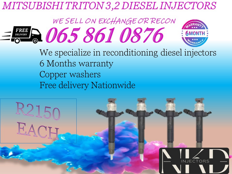 Mitsubishi Triton common rail injectors for sale on exchange 6 month warranty