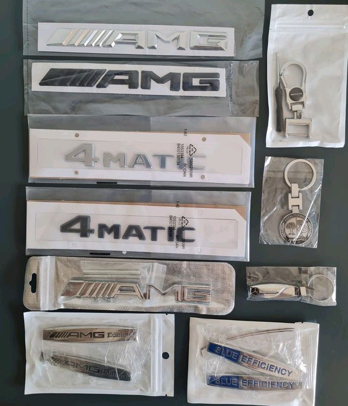 AMG badges emblems decals stickers keyrings