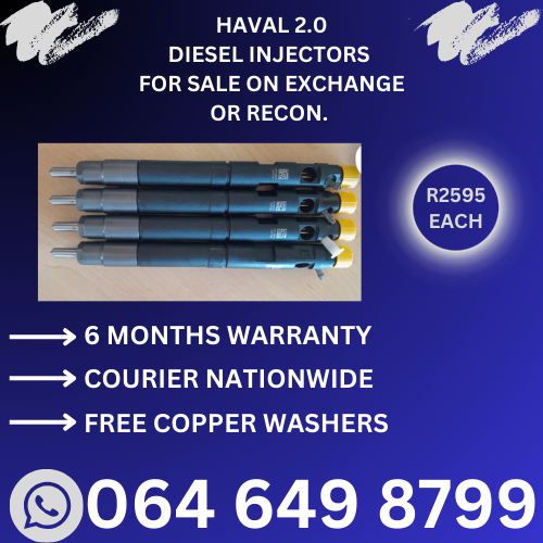 HAVAL 2.0 diesel injectors for sale on exchange - 6 months warranty