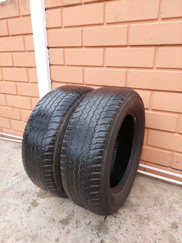 2× 265 60 18 inch dunlop grand trek tyres for sale r750 both neg
