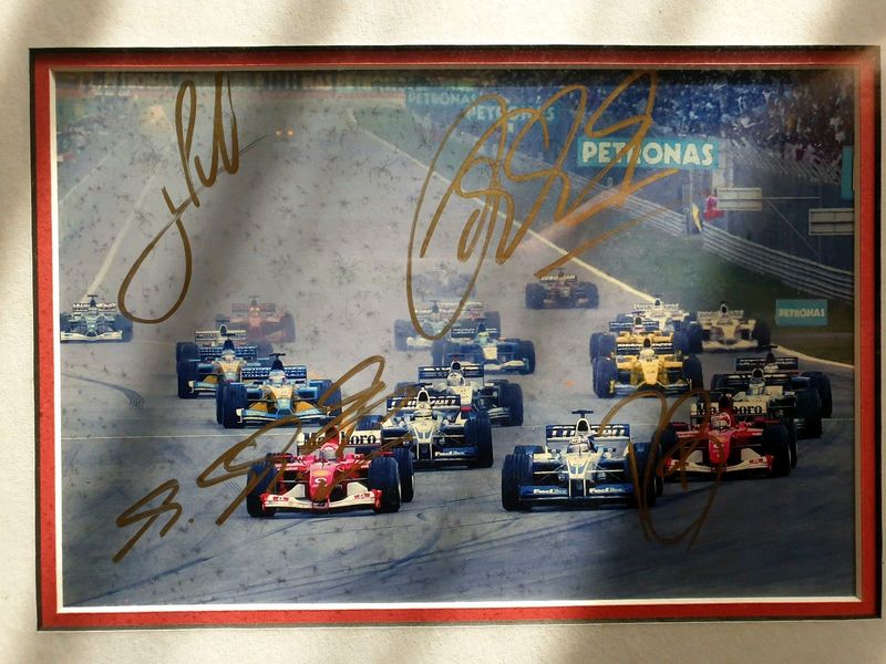 Rare Formula 1 signed Sports Memorabilia