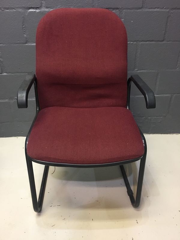 Maroon Visitors Chair- A19431