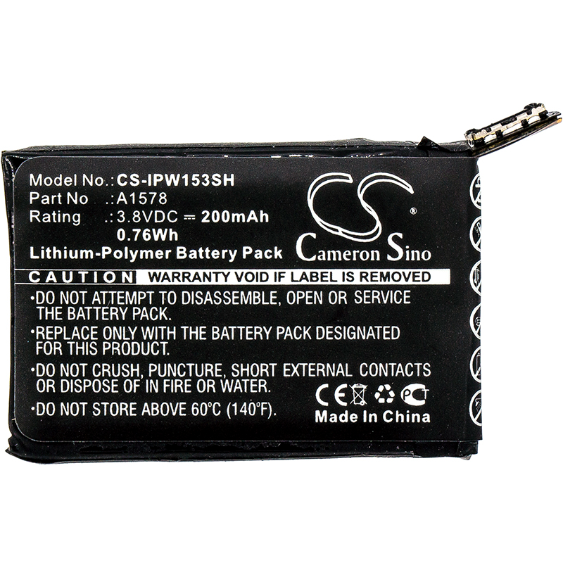 Smartwatch Battery CS-IPW153SH for Apple Watch 38mm etc.