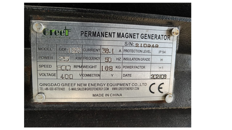 Permanent Magnet Generator 25KW