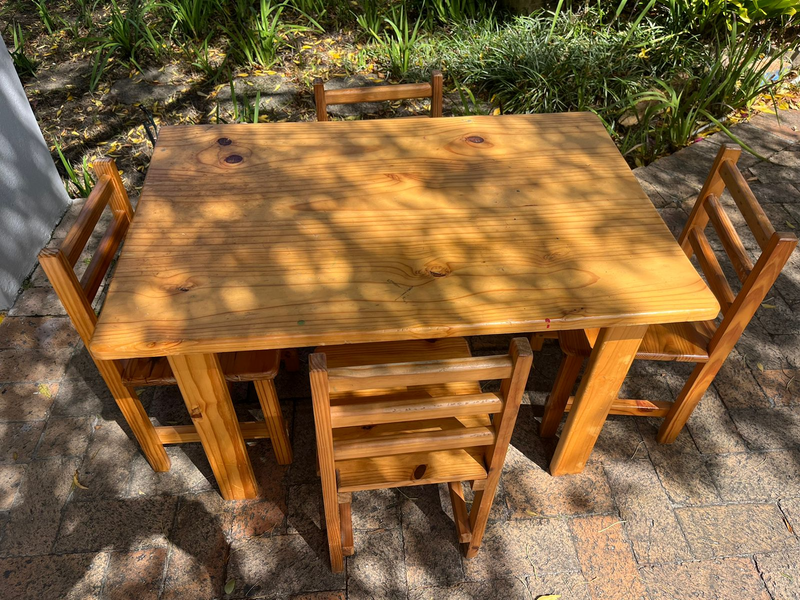 Excellent quality kids wood / pine table and chairs