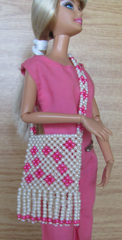 Barbie Doll - Fashion Dolls Beaded Faux Pearl Boho Sling Shoulder Bag