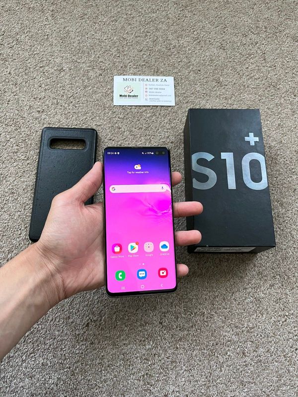Samsung s10 plus 8gb ram 128gb with box and cover