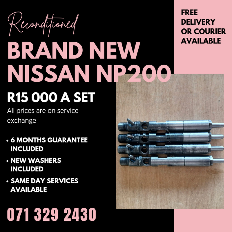 BRAND NEW NISSAN NP200 1.5 INJECTORS FOR SALE WITH WARRANTY