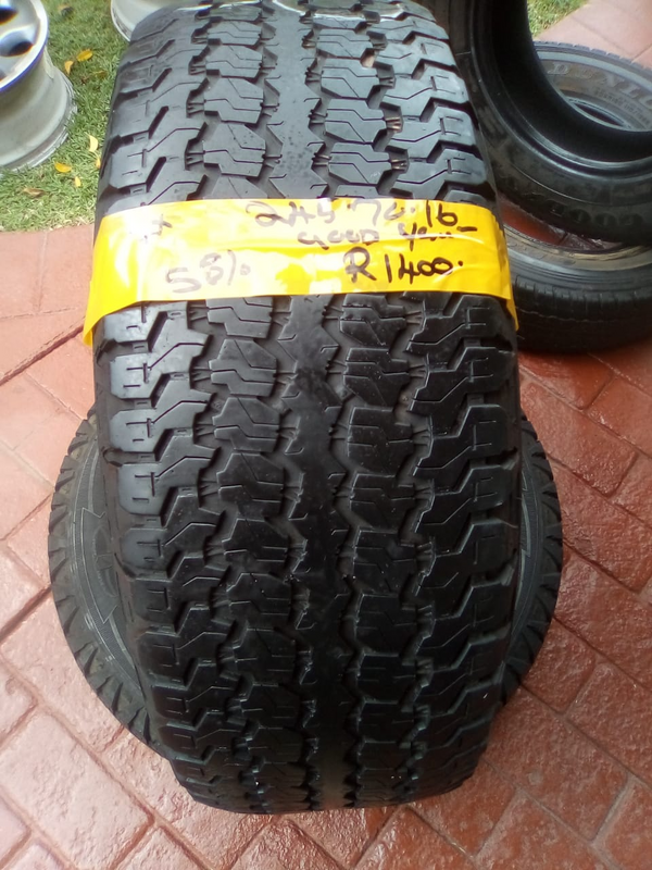 2xGoodyear Wrangler AT tyres 245/70/16 50%