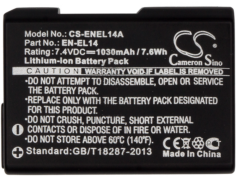 Camera Battery CS-ENEL14A NIKON EN-EL14