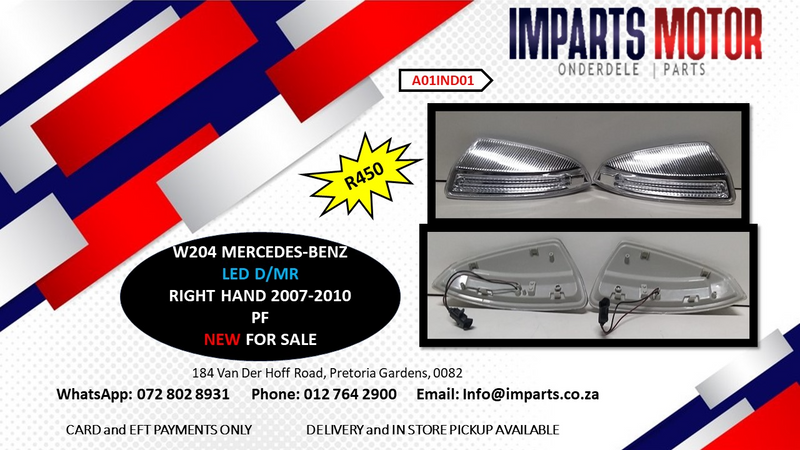 W204 Mercedes LED Door Mirror Right Hand 2007-2010 Pre-facelift